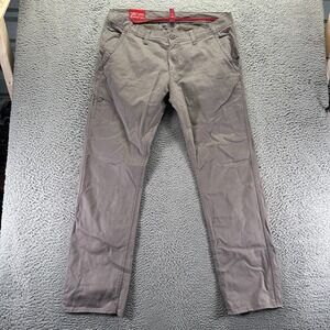 Jordan Craig Pant Men 38x34 Brown Cotton Khakis Straight Travel Workwear Utility